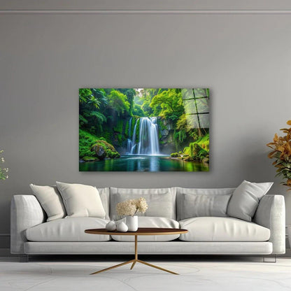 Cascade Glass Wall Art - LUXARTDECO