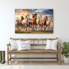 Horses Glass Wall Art - LUXARTDECO
