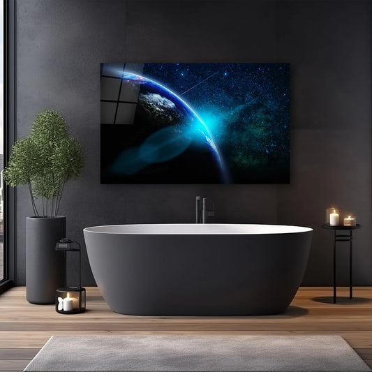 World Glass Wall Art