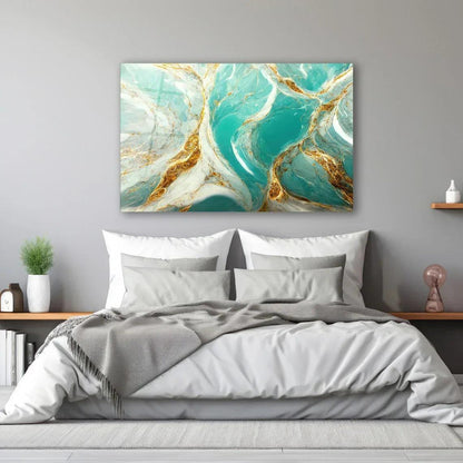 Marble Glass Wall Art - LUXARTDECO
