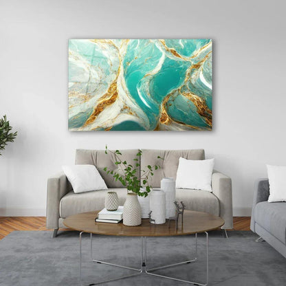Marble Glass Wall Art - LUXARTDECO