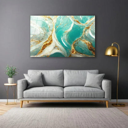 Marble Glass Wall Art - LUXARTDECO