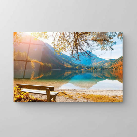 Azure Lake Tableau en Verre Trempé