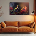 Colorful Hummingbird Glass Wall Art - LUXARTDECO