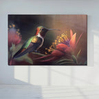 Colorful Hummingbird Glass Wall Art - LUXARTDECO