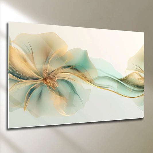 Abstract Flower Glass Wall Art
