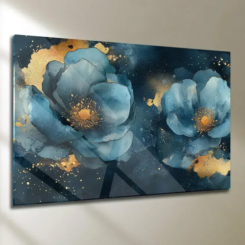Abstract Flower Glass Wall Art - LUXARTDECO