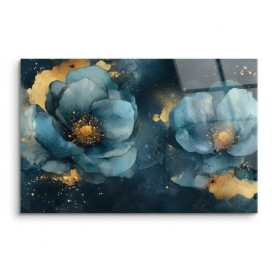 Abstract Flower Glass Wall Art - LUXARTDECO