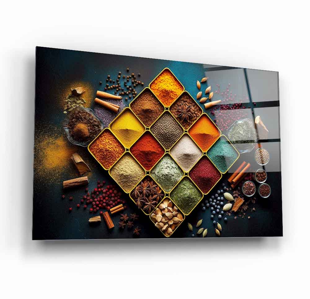Spices Glass Wall Art