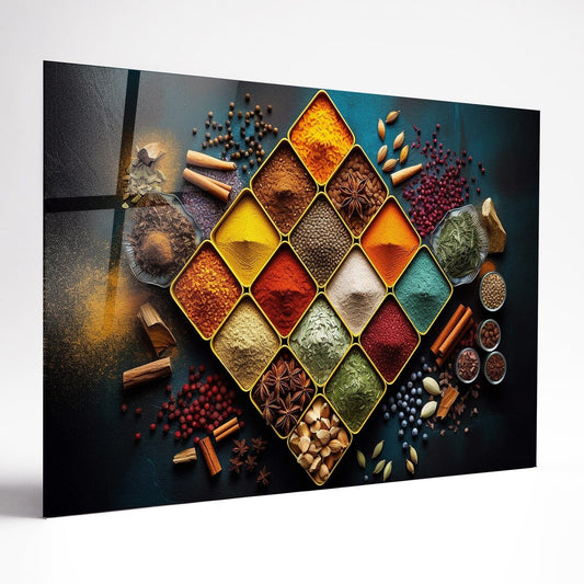 Spices Glass Wall Art