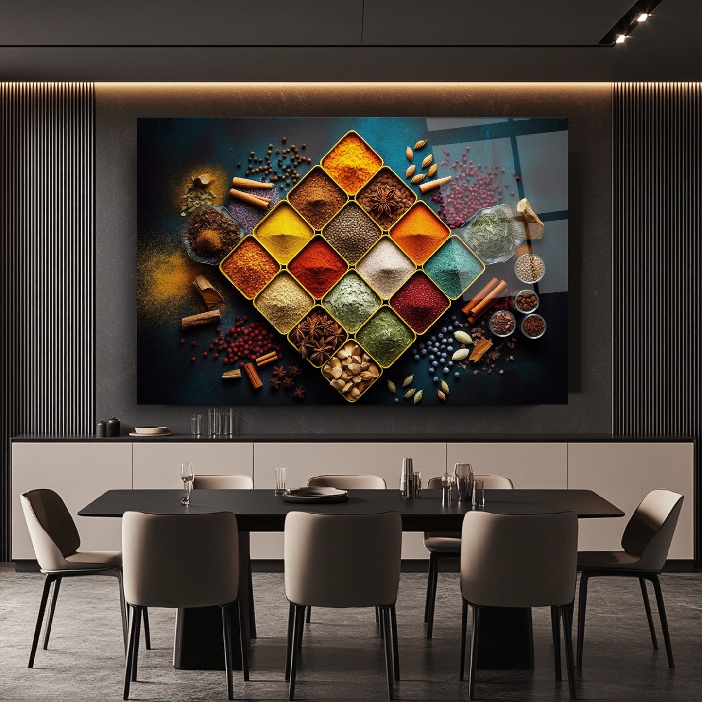 Spices Glass Wall Art