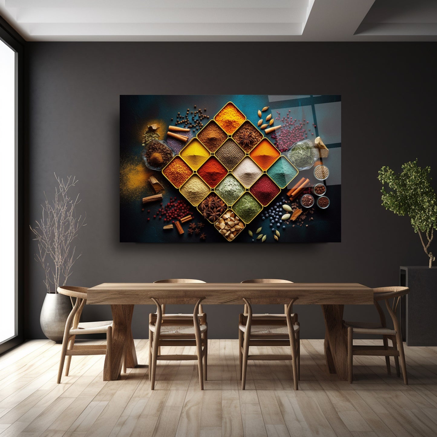 Spices Glass Wall Art
