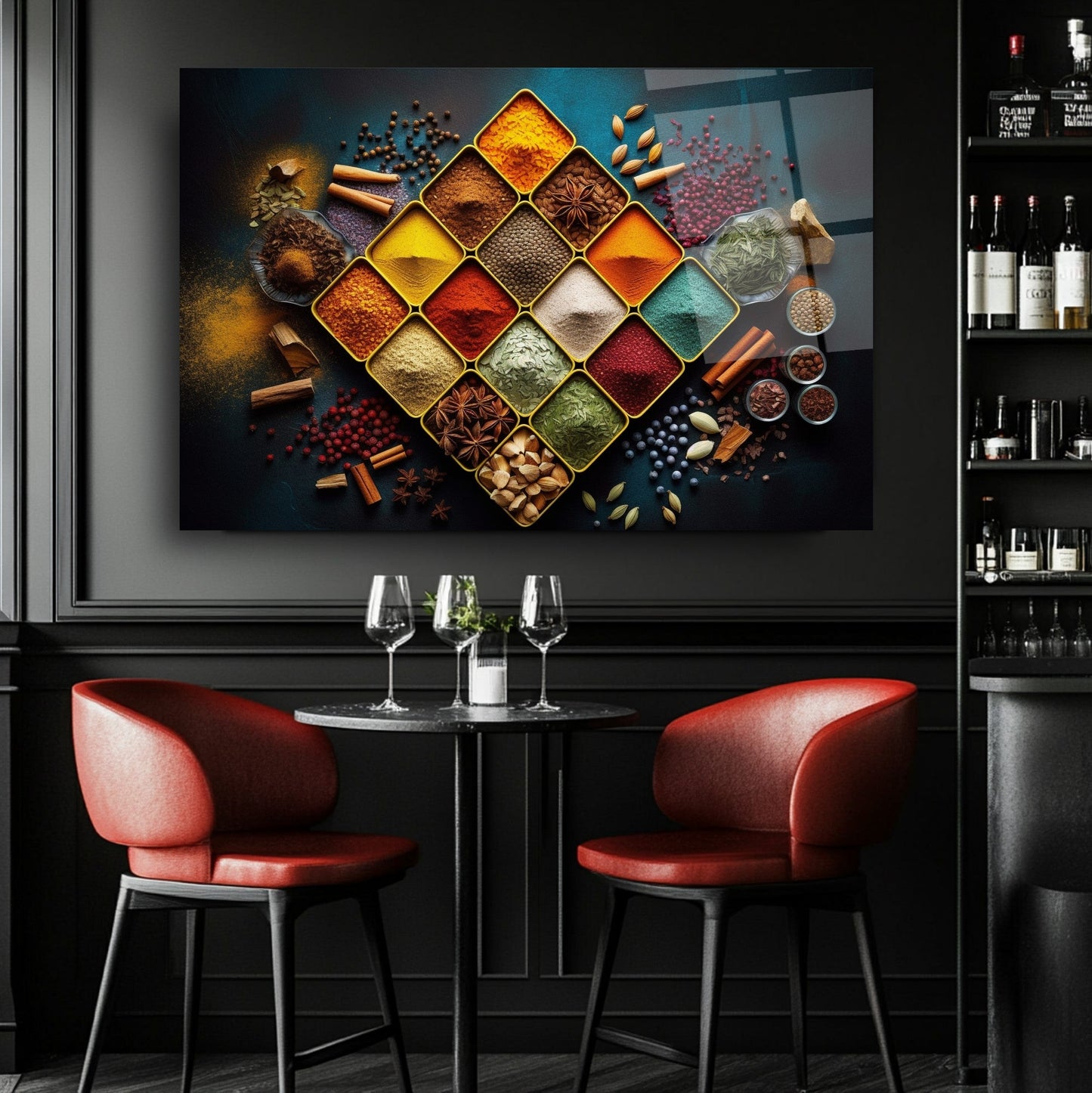 Spices Glass Wall Art