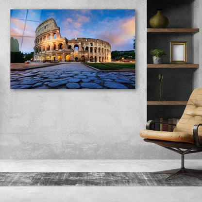 Colosseum Glass Wall Art - LUXARTDECO