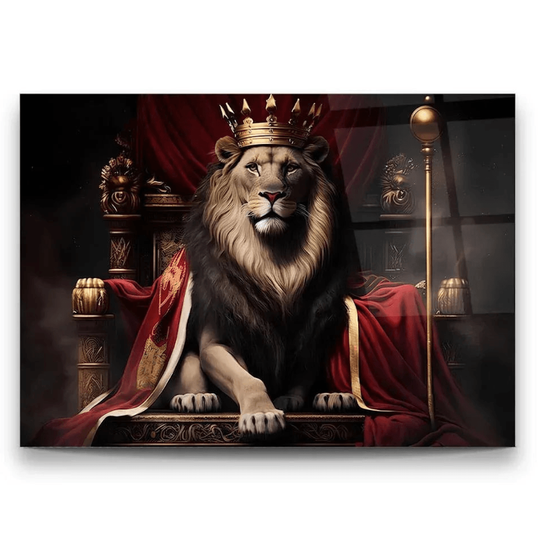 Regal Leone Quadro in Vetro Temperato
