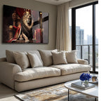 Regal Lion Glass Wall Art - LUXARTDECO