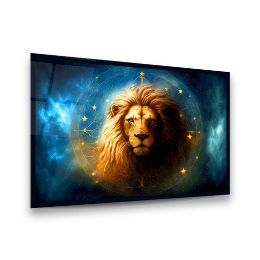 Lion Glass Wall Art