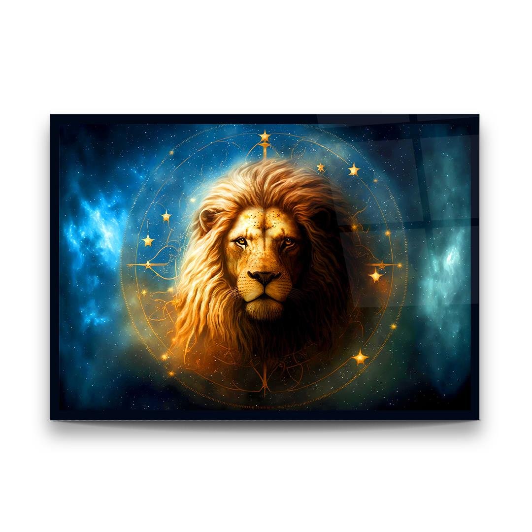 Lion Glass Wall Art