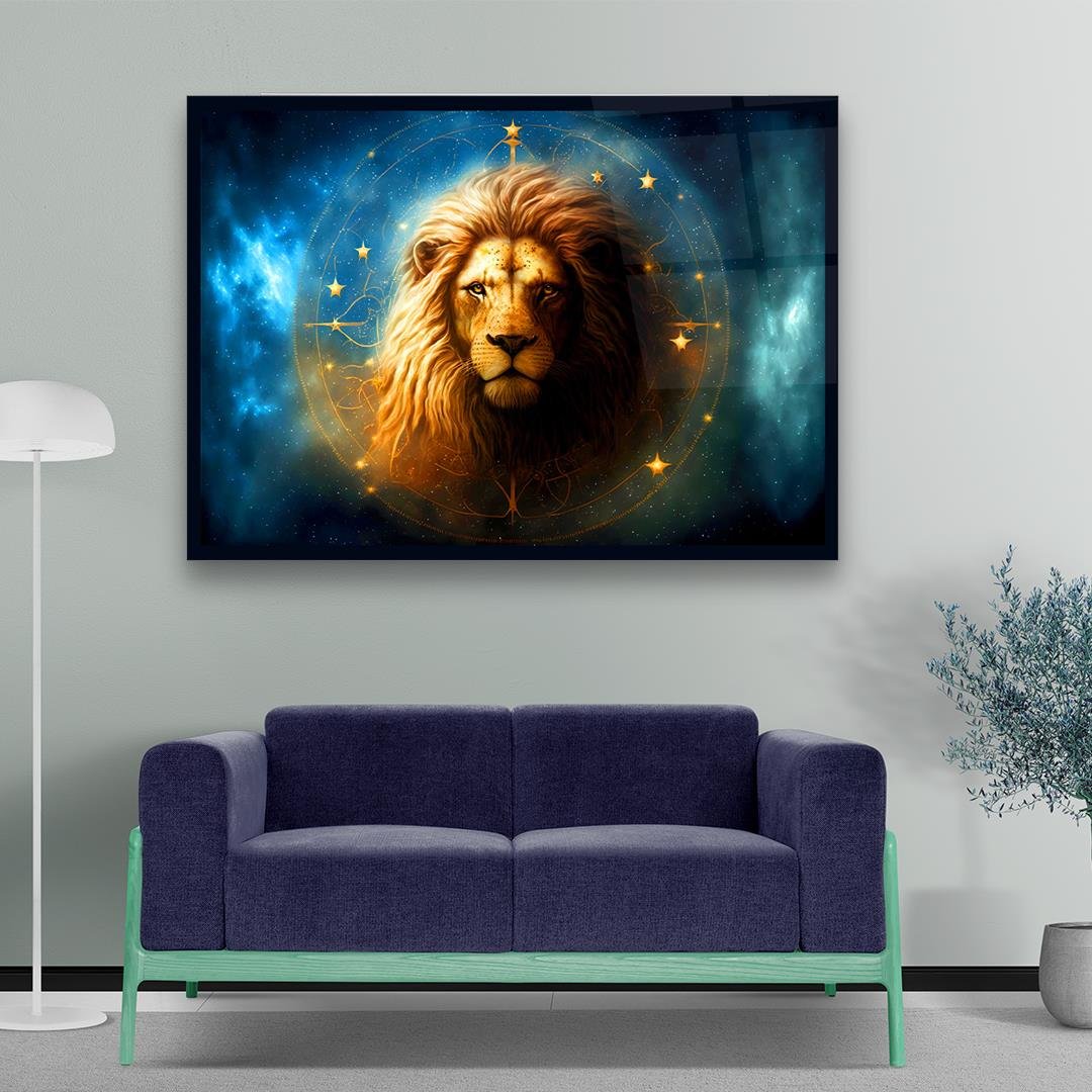 Lion Glass Wall Art