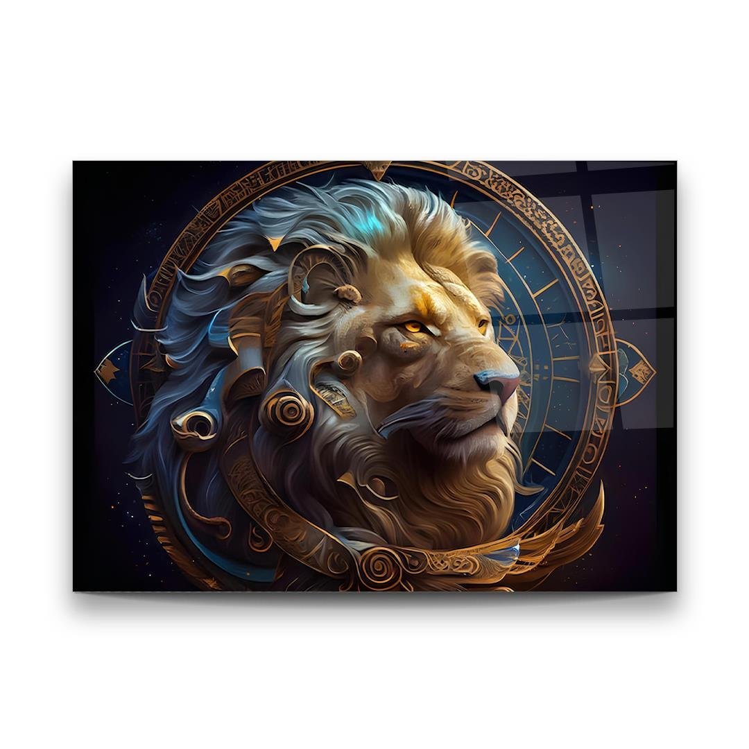 Lion Glass Wall Art
