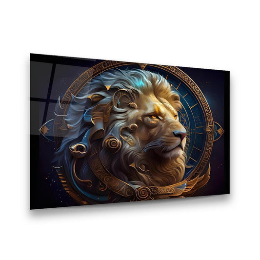 Lion Glass Wall Art