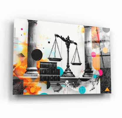 Goddess of Law Glass Wall Art - LUXARTDECO
