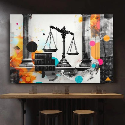 Goddess of Law Glass Wall Art - LUXARTDECO