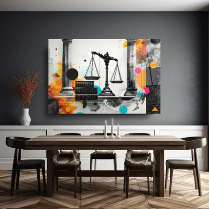 Goddess of Law Glass Wall Art - LUXARTDECO
