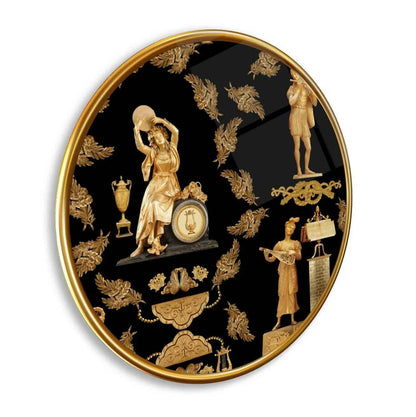 Woman Pattern Glass Wall Art