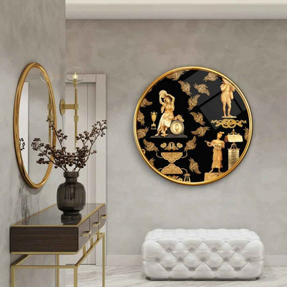 Woman Pattern Glass Wall Art