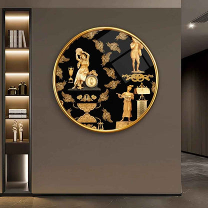 Woman Pattern Glass Wall Art
