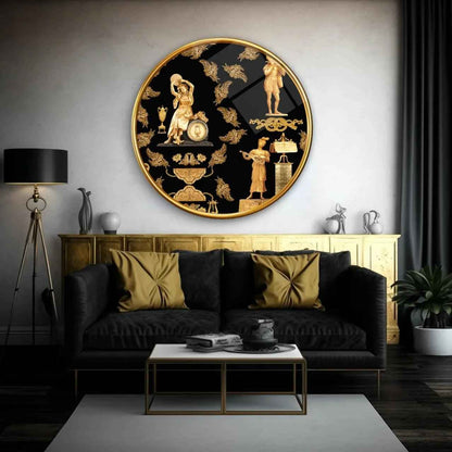 Woman Pattern Glass Wall Art