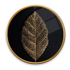 Décoration murale en verre à la feuille d'or