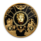 Art mural en verre noir et or