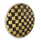 Art mural abstrait en verre doré