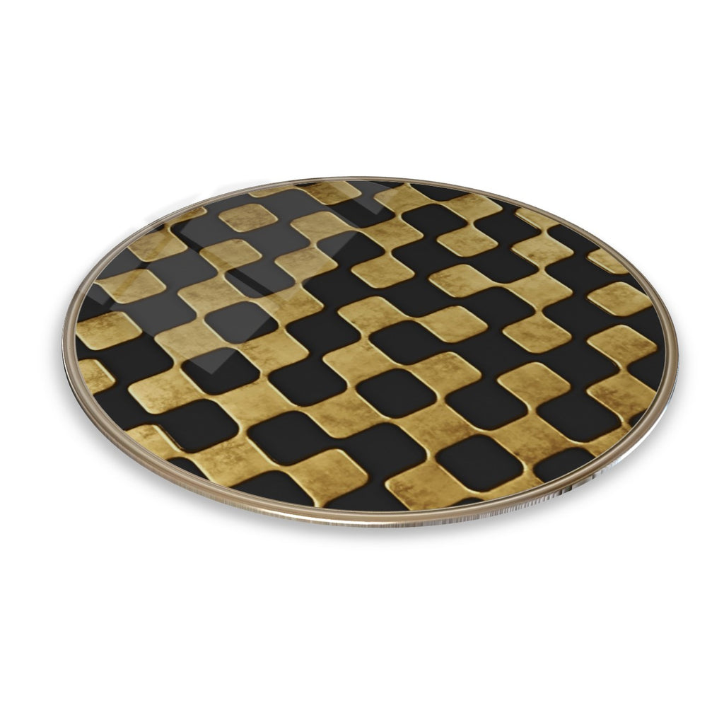 Art mural abstrait en verre doré