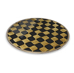 Art mural abstrait en verre doré