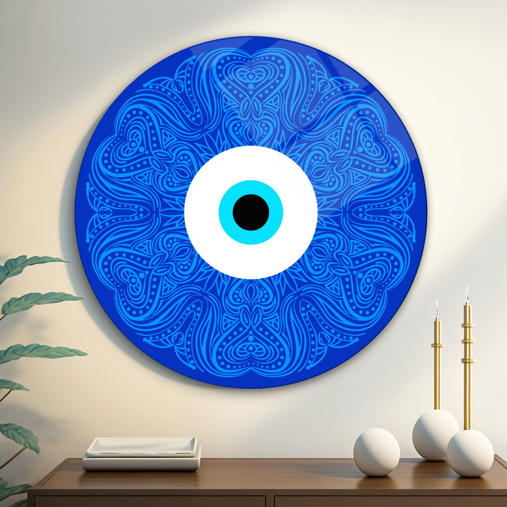 Décoration murale en verre contre le mauvais œil