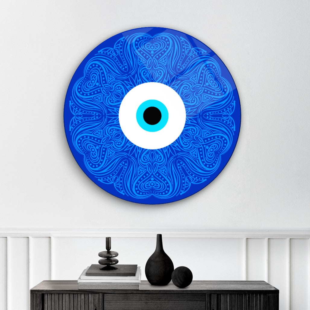 Décoration murale en verre contre le mauvais œil