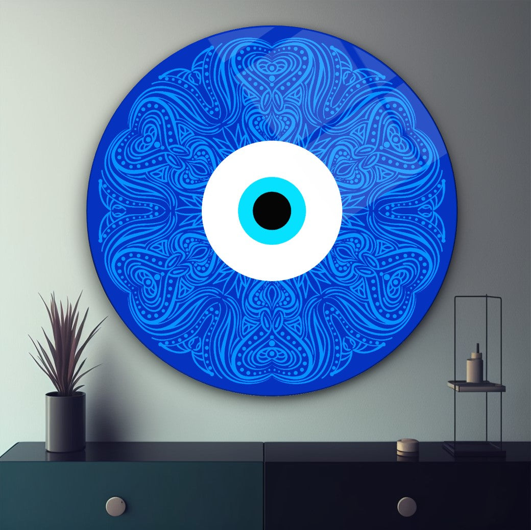 Décoration murale en verre contre le mauvais œil