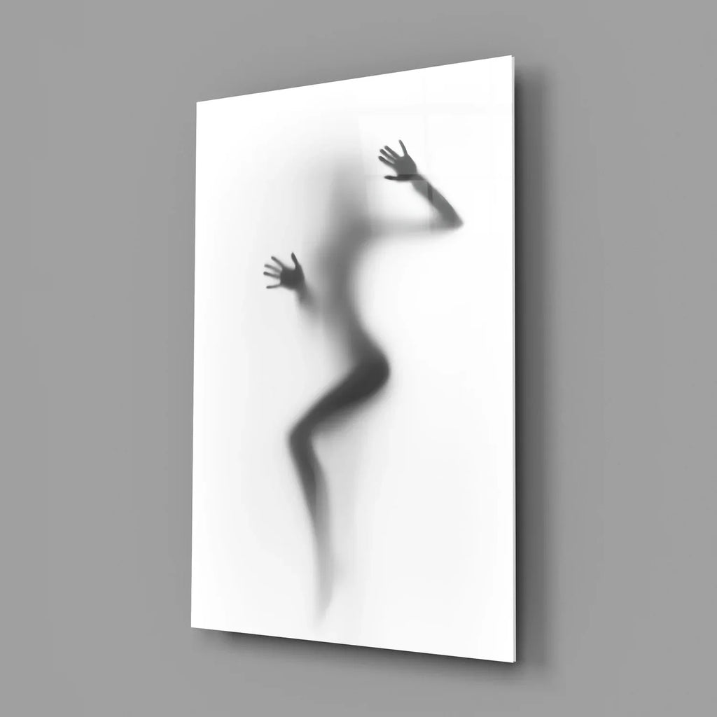 Woman Silhouette Glass Wall Art - LUXARTDECO