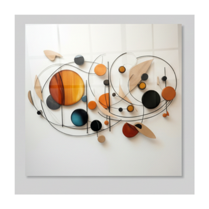 Art Collage Tableau en Verre Trempé