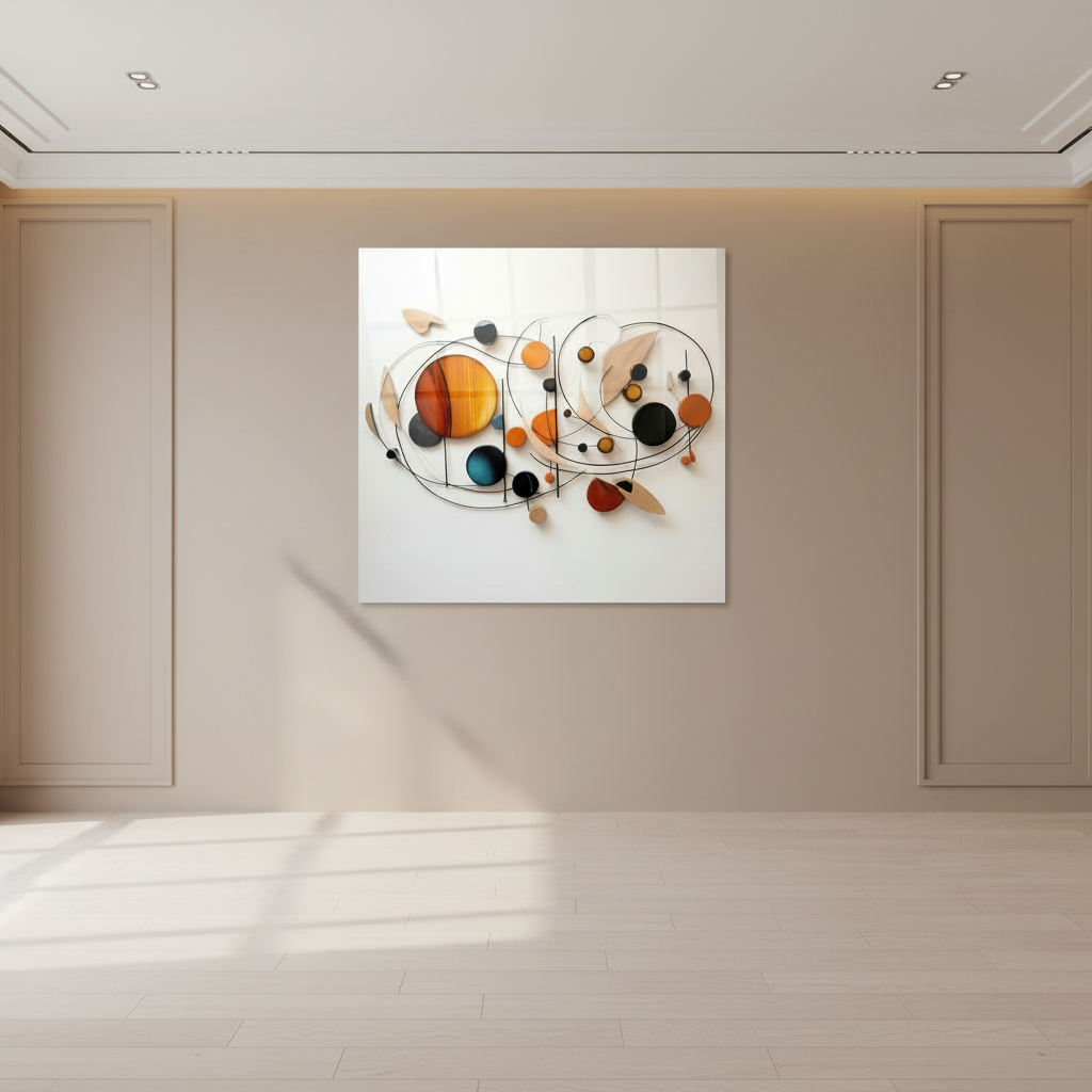 Art Collage Quadro in Vetro Temperato