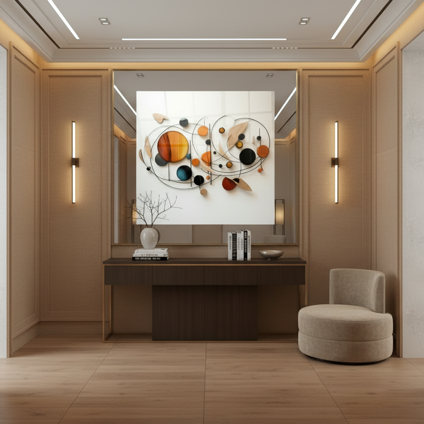 Art Collage Quadro in Vetro Temperato