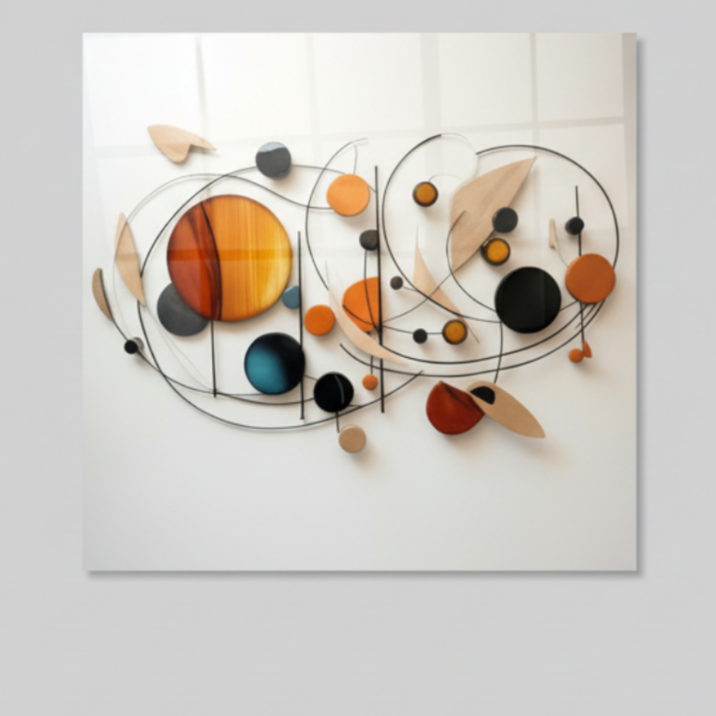 Art Collage Quadro in Vetro Temperato