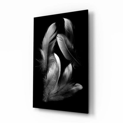 Feather Glass Wall Art - LUXARTDECO