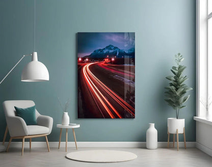 Road Glass Wall Art - LUXARTDECO