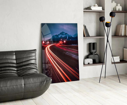Road Glass Wall Art - LUXARTDECO
