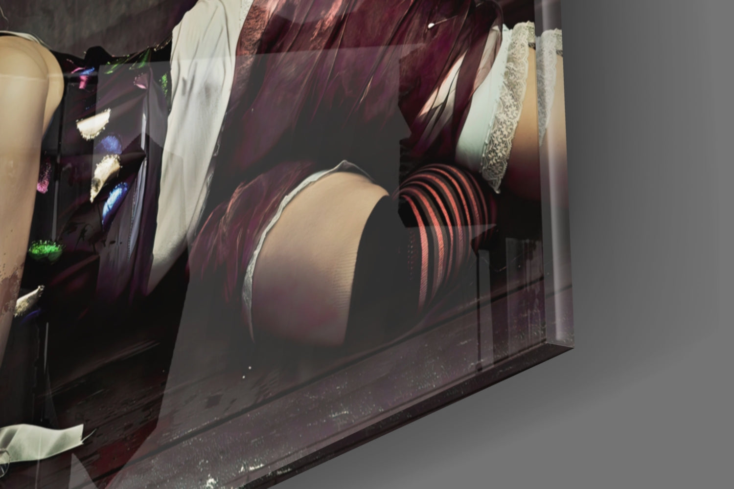 Female Clown Glass Wall Art