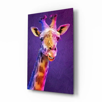 Giraffe Glass Wall Art - LUXARTDECO